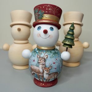 Снеговик с ёлочкой. 195 мм.